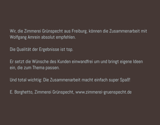 Google Bewertung Zimmerei Grünspecht